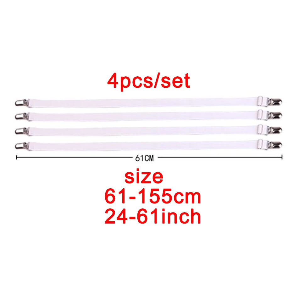 Adjustable Bed Sheet Bands 4pcs – Flexible Hold for Any Bed